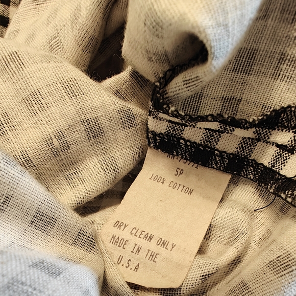 Painted Pony Shirt/Jacket Black & White Check w/Large Square Buttons Size XL - Picture 4 of 5